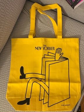 The New Yorker Yellow Tote Bag with Black Illustration
